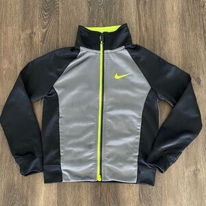 Nike Boys Black and Grey Zip-up Track Jacket